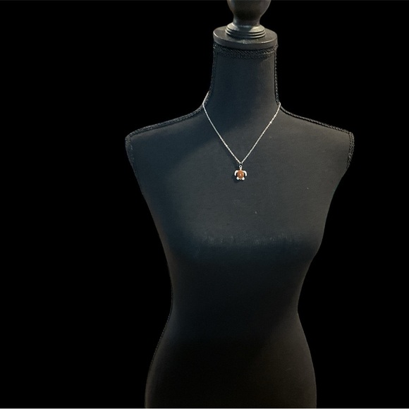 TURTLE PENDANT ON SILVER COLORED CHAIN - Picture 1 of 1